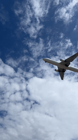Aircraft with landing gear observed flying overhead