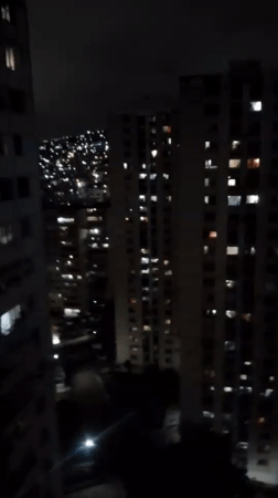 Nighttime panoramic views captured across Caracas, Venezuela over hour