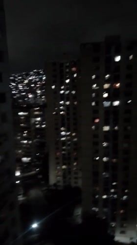 Nighttime panoramic views captured across Caracas, Venezuela over hour