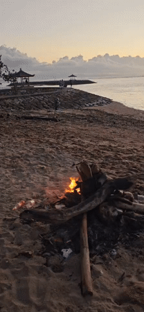 Evening beach life captured across Denpasar coastal areas