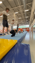 Early morning gymnastics training session in Krasnoyarsk gymnasium