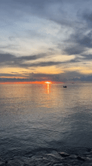 Sunset captured over ocean near Thong Sala, Thailand