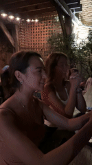 Evening out at a Tbilisi courtyard bar