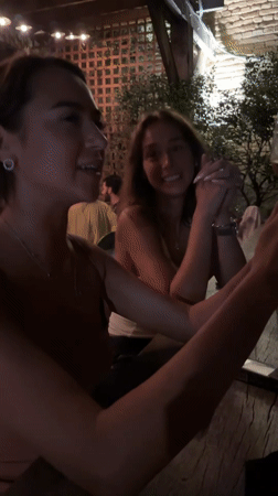 Evening out at a Tbilisi courtyard bar