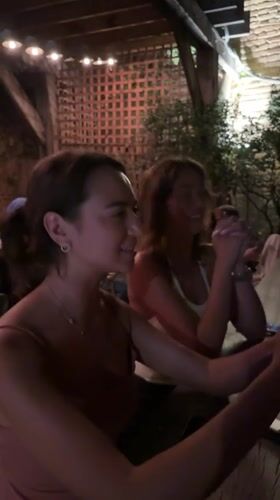 Evening out at a Tbilisi courtyard bar