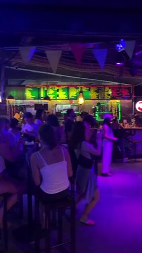 Crowded nightclub scene captured in Chiang Mai, Thailand