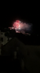 Fireworks display lights up night sky over Budva, Montenegro