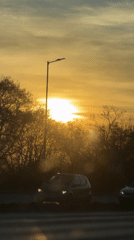 Sunset street scenes captured around Varna cathedral in Bulgaria