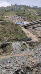 Construction activity observed along mountain road near Shainun valley
