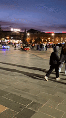 Dusk to night in Gyumri, around Saint Mary Cathedral
