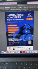 Design work documented in Bjeliši shows charity concert poster