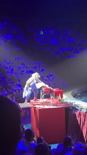 Circus performers take the stage in Kazan under blue lights