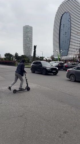 Urban life documented across Batumi, Georgia streets and buildings