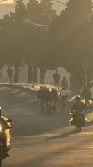 Cycling groups spotted throughout Da Lat during evening hours
