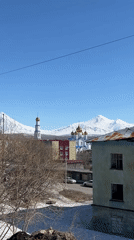 Spring scenes captured in Petropavlovsk-Kamchatsky during clear weather