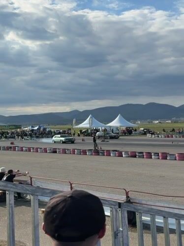 Vintage Volkswagen Golf drag racing event draws crowds in Sliven