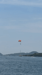 Parasailing activity captured off Nha Trang coast, Vietnam