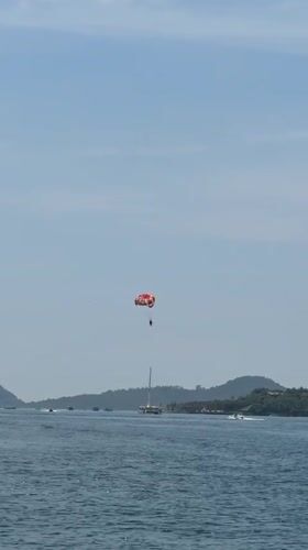 Parasailing activity captured off Nha Trang coast, Vietnam