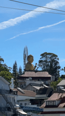 Golden Buddha statue spotted on rooftop in Đà Lạt