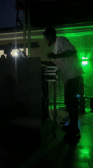 Evening social gathering with DJ at Nigerian restaurant
