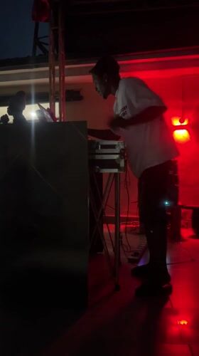 Evening social gathering with DJ at Nigerian restaurant