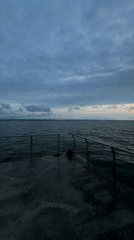 Overcast morning conditions observed from Burgas pier