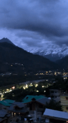 Evening mountain views captured across Himalayan village Vashisht