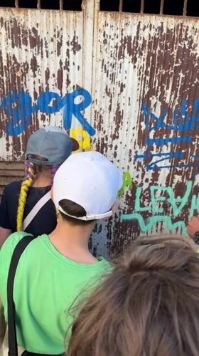 Children paint over graffiti, explore nature in Bar Montenegro