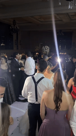 Wedding reception celebration captured in Mexico City outdoor venue
