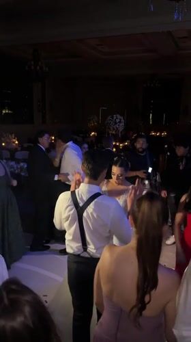Wedding reception celebration captured in Mexico City outdoor venue
