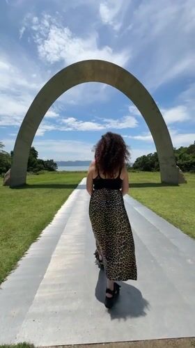 Art installations and coastal architecture on Naoshima Island