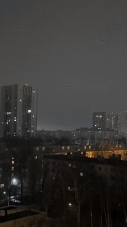 Evening photo session captured across Kazan residential area