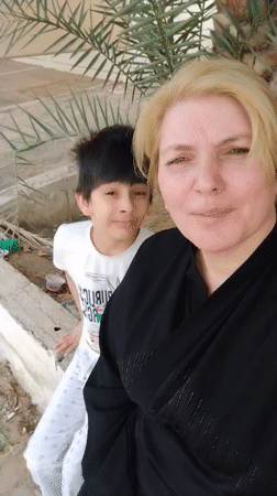 Woman's afternoon documented in Al Mas'oudi residential area