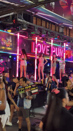 Patong entertainment district buzzes with evening crowd preparations