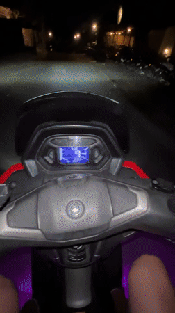 Night scooter ride through North Kuta, Bali