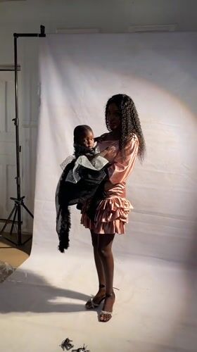 Family portrait session documented in Nigerian photography studio