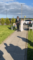 Wedding celebration captured in rural Russia village setting
