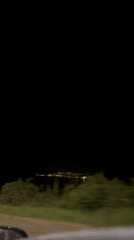 Night drive through Byala captures distant city lights