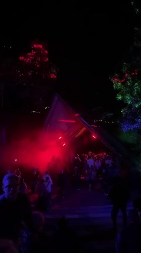 Nighttime gathering draws crowds to illuminated venue in Penebel