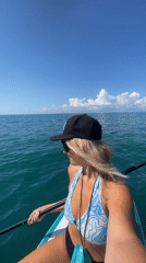 Paddleboarding on the Black Sea off the Sochi coast