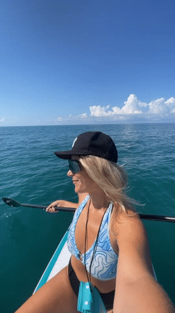 Paddleboarding on the Black Sea off the Sochi coast