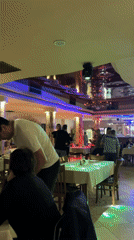 Restaurant celebration with dancing and toasts in Zlatograd