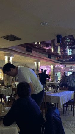 Restaurant celebration with dancing and toasts in Zlatograd