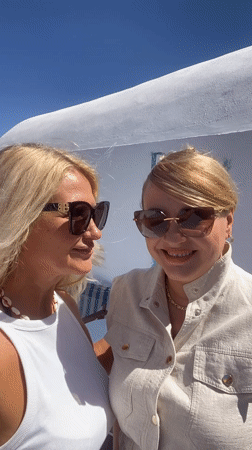 Morning makeup routine and getting ready in Oia, Santorini