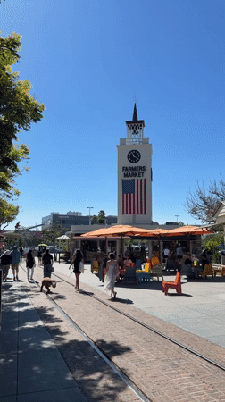 Strolling through The Grove and Farmers Market on a sunny LA evening