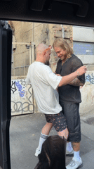 Afternoon hangout in a Tbilisi alleyway with a Cocker Spaniel
