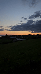 Twilight landscape captured on video near St. Gallen, Switzerland