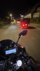 Night motorcycle ride through Davao City commercial district