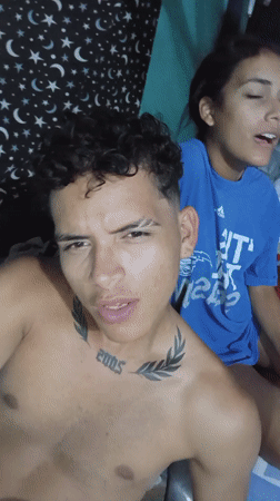 Young couple photographed together indoors in Altagracia, Venezuela