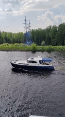 Recreational boat with operator spotted on river Friday morning